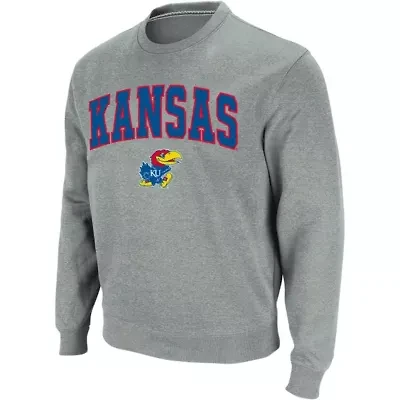 NCAA Kansas Jayhawks Arch & Logo Crew Neck Sweatshirt