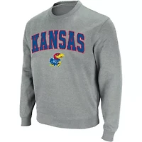 NCAA Kansas Jayhawks Arch & Logo Crew Neck Sweatshirt