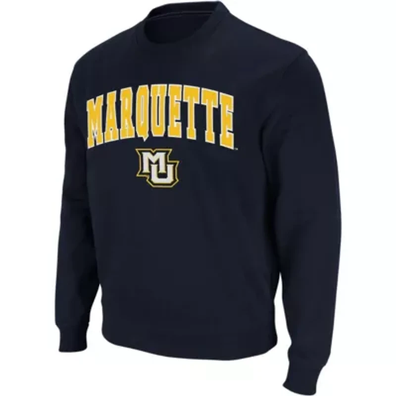 NCAA Marquette Golden Eagles Arch & Logo Crew Neck Sweatshirt