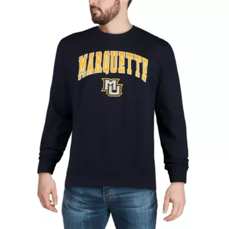 NCAA Marquette Golden Eagles Arch & Logo Crew Neck Sweatshirt