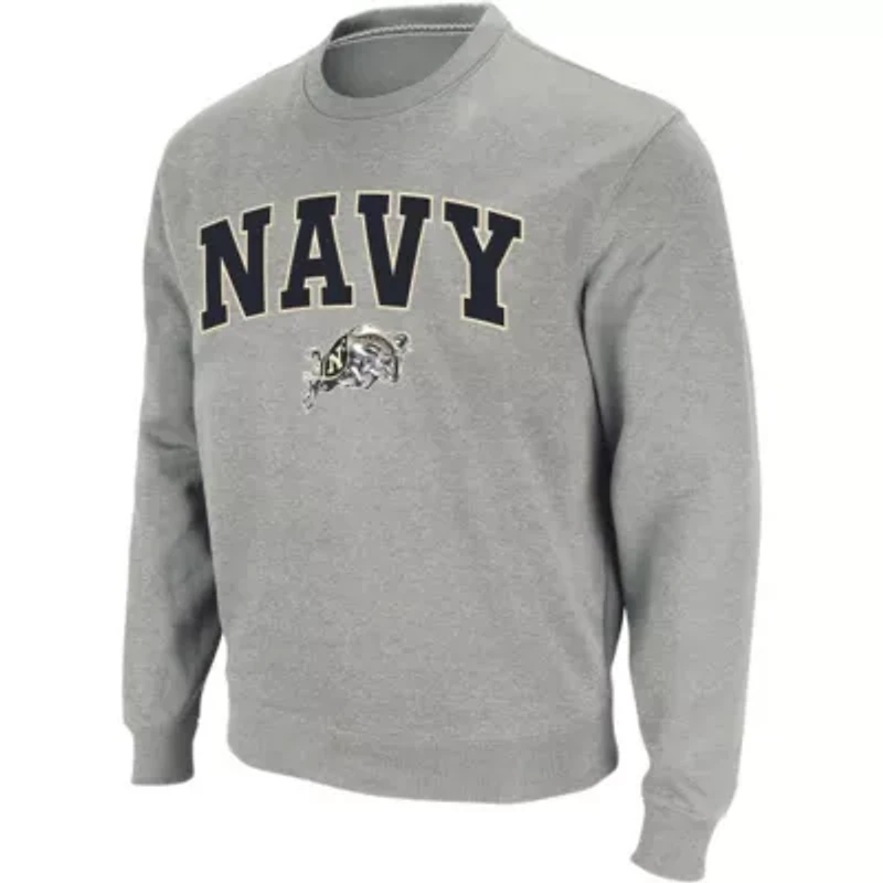 Navy Midshipmen NCAA Arch & Logo Crew Neck Sweatshirt