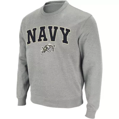 Navy Midshipmen NCAA Arch & Logo Crew Neck Sweatshirt