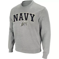Navy Midshipmen NCAA Arch & Logo Crew Neck Sweatshirt