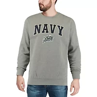 Navy Midshipmen NCAA Arch & Logo Crew Neck Sweatshirt