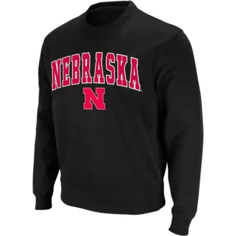 NCAA Nebraska Huskers Arch & Logo Crew Neck Sweatshirt