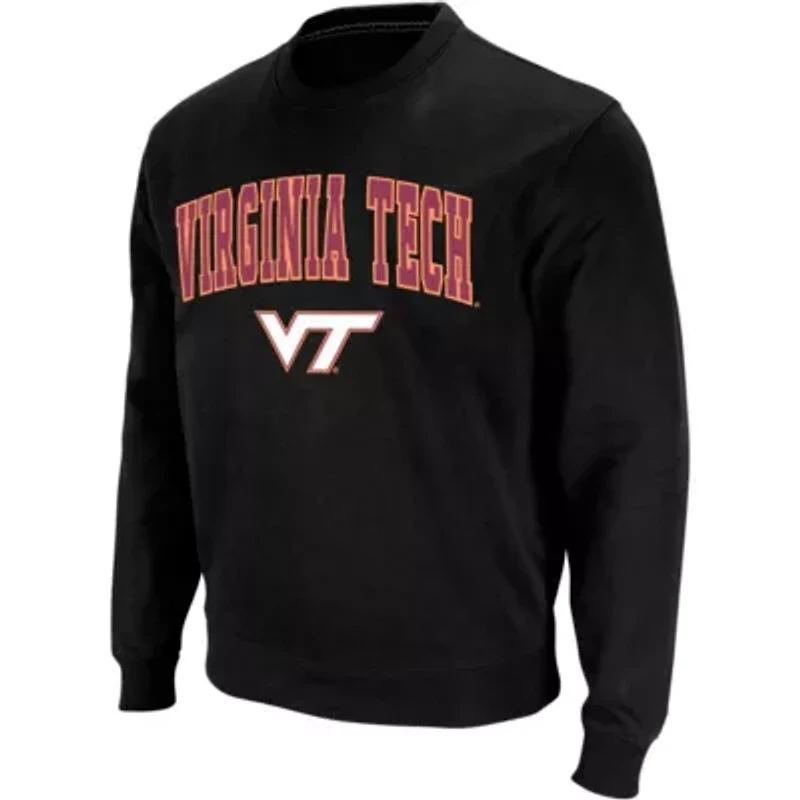 NCAA Virginia Tech Hokies Arch & Logo Crew Neck Sweatshirt