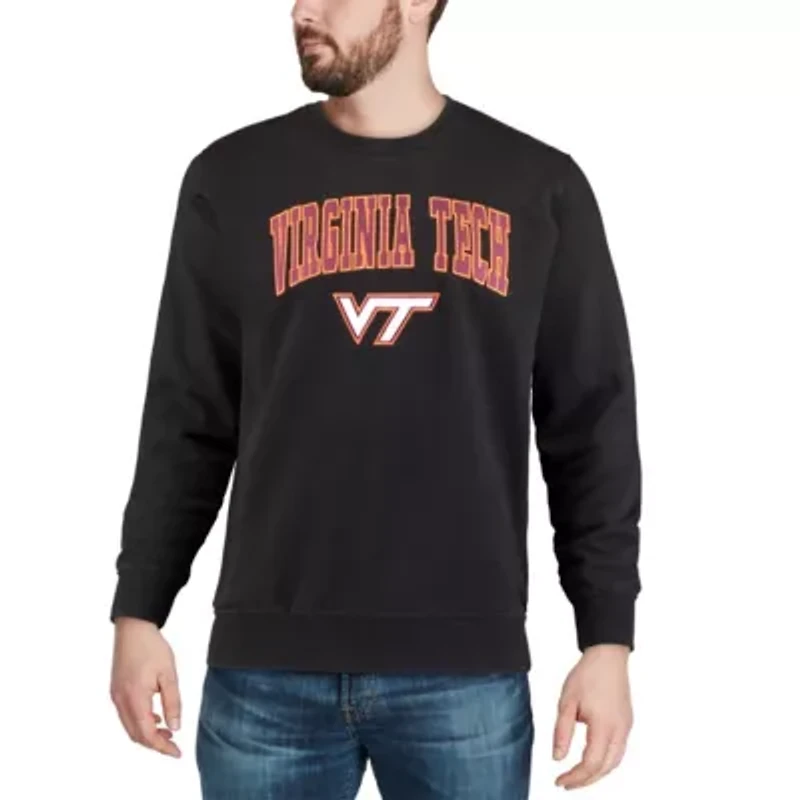 NCAA Virginia Tech Hokies Arch & Logo Crew Neck Sweatshirt