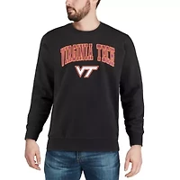 NCAA Virginia Tech Hokies Arch & Logo Crew Neck Sweatshirt
