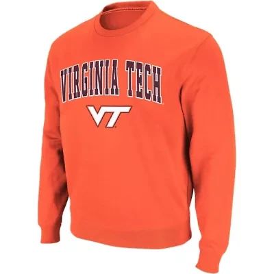 NCAA Virginia Tech Hokies Arch & Logo Crew Neck Sweatshirt