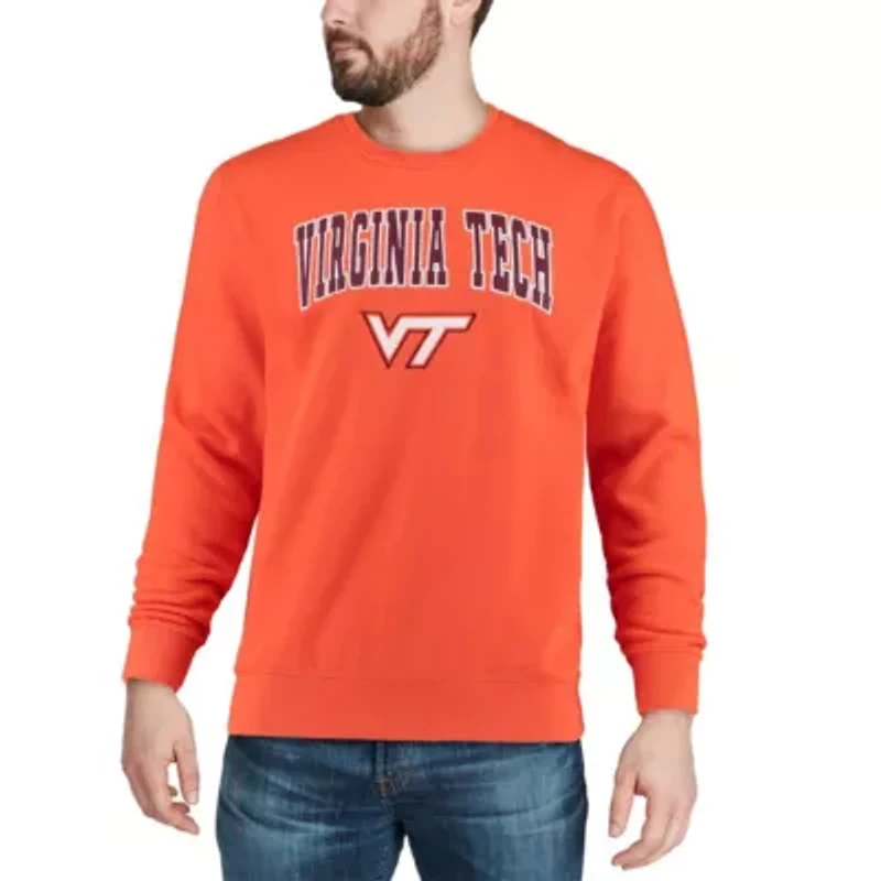 NCAA Virginia Tech Hokies Arch & Logo Crew Neck Sweatshirt