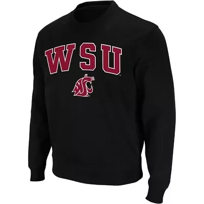 NCAA Washington State Cougars Arch & Logo Crew Neck Sweatshirt