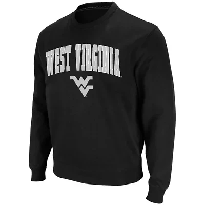 NCAA West Virginia Mountaineers Arch & Logo Crew Neck Sweatshirt