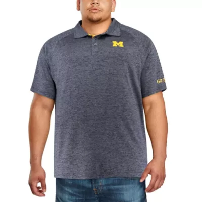 NCAA Michigan Wolverines Big & Tall Down Swing Polo