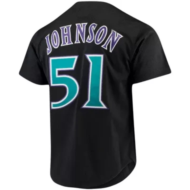 MLB Randy Johnson Arizona Diamondbacks Big & Tall Cooperstown Collection Mesh Button-Up Jersey