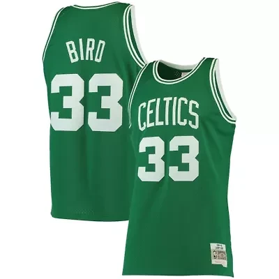 NBA Larry Bird Kelly Boston Celtics 1985/86 Big & Tall Hardwood Classics Swingman Jersey