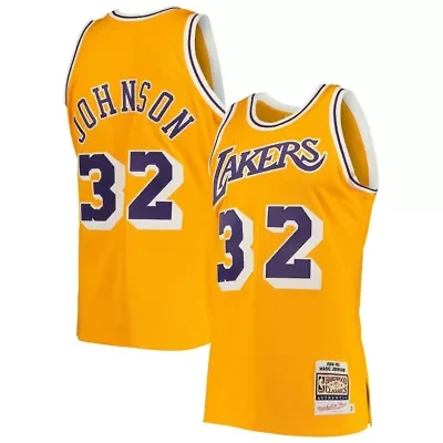 NBA Magic Johnson Los Angeles Lakers 1984/85 Hardwood Classics Authentic Jersey