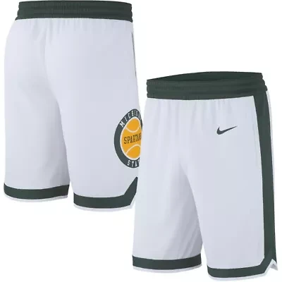 NCAA Nike Michigan State Spartans Retro Replica Basketball Shorts