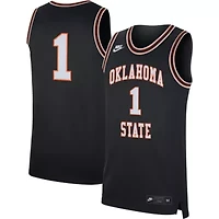 NCAA Nike #1 Oklahoma State Cowboys Retro Replica Basketball Jersey