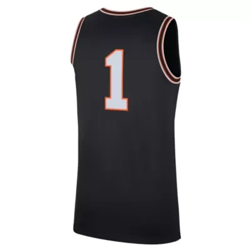 NCAA Nike #1 Oklahoma State Cowboys Retro Replica Basketball Jersey