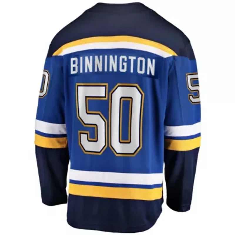 NHL Fanatics Jordan Binnington St. Louis Blues Breakaway Home Jersey