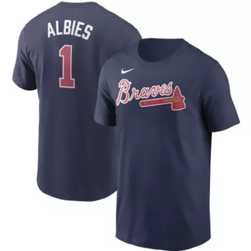 MLB Nike Ozzie Albies Atlanta Braves Fuse Name & Number T-Shirt