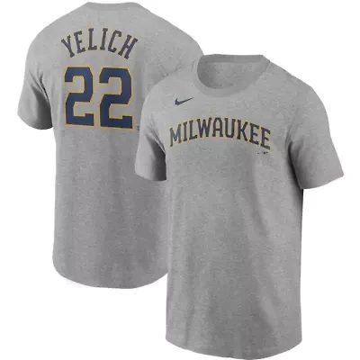 MLB Nike Christian Yelich Milwaukee Brewers Name & Number T-Shirt