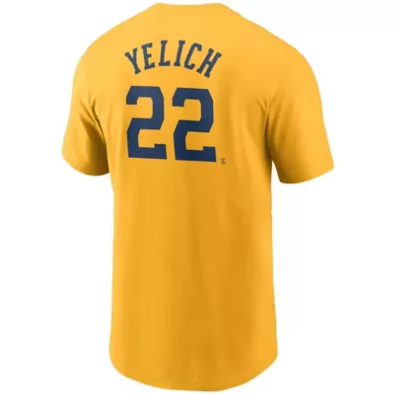 MLB Nike Christian Yelich Milwaukee Brewers Name & Number T-Shirt