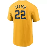MLB Nike Christian Yelich Milwaukee Brewers Name & Number T-Shirt