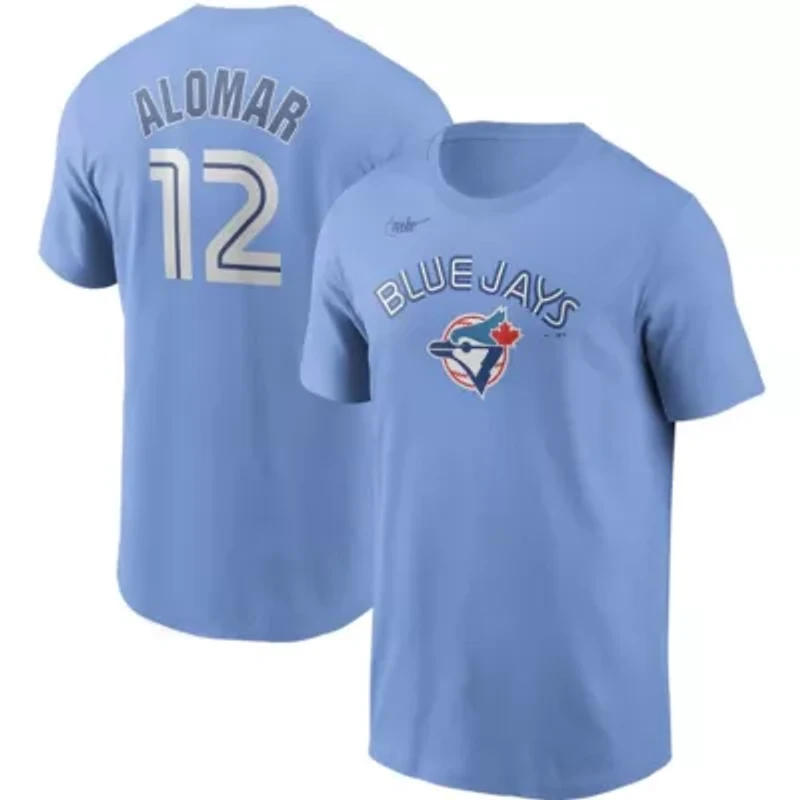 Toronto Blue Jays MLB Nike Roberto Alomar Powder Cooperstown Collection Name & Number T-Shirt