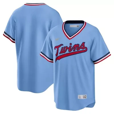 MLB Nike Light Minnesota Twins Road Cooperstown Collection Team Jersey