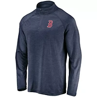 Boston Red Sox MLB Fanatics Iconic Striated Primary Logo Raglan Quarter-Zip Pullover Jacket