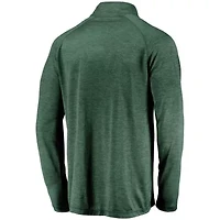 Oakland Athletics MLB Athletics Iconic Striated Primary Logo Raglan Quarter-Zip Pullover Jacket