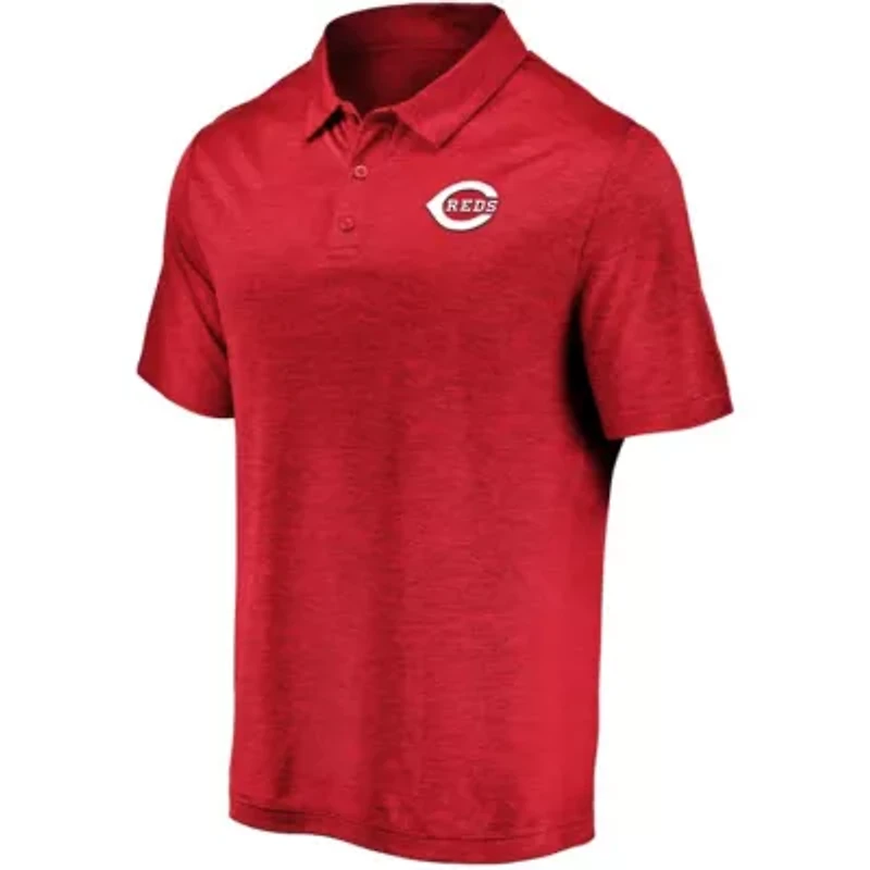MLB Fanatics Cincinnati Reds Iconic Striated Primary Logo Lightweight Polo