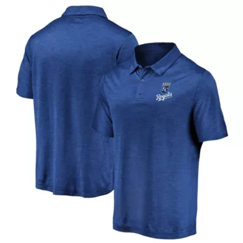 MLB Fanatics Kansas City Royals Iconic Striated Primary Logo Lightweight Polo