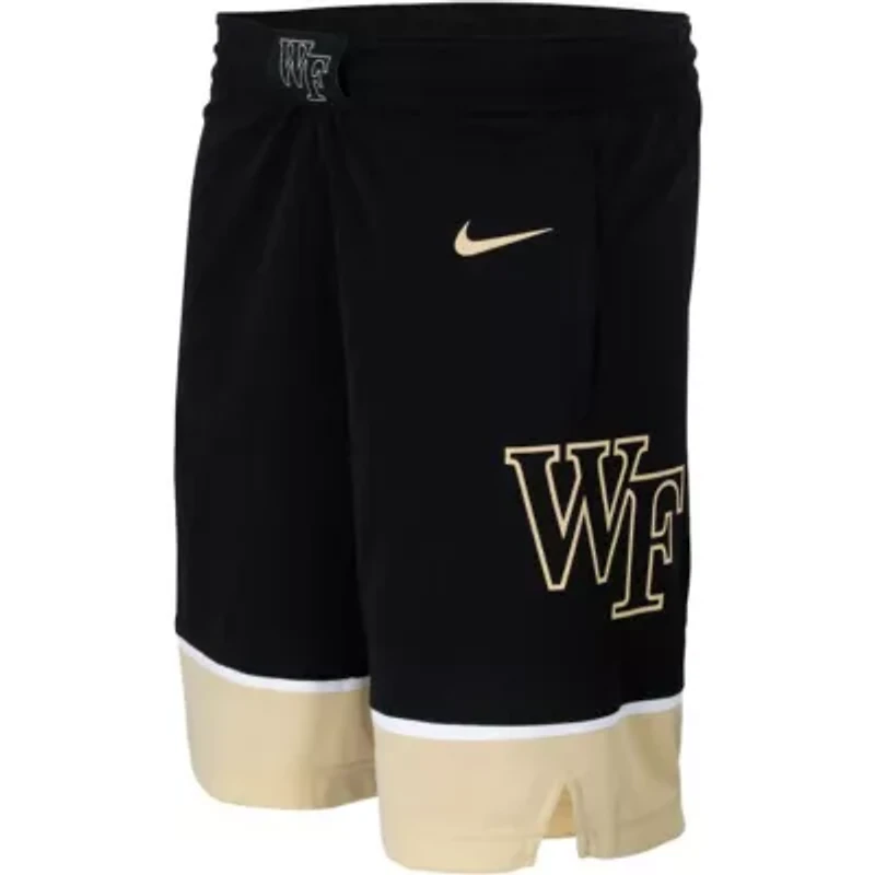 NCAA Nike Wake Forest Demon Deacons Team Logo Replica Basketball Shorts