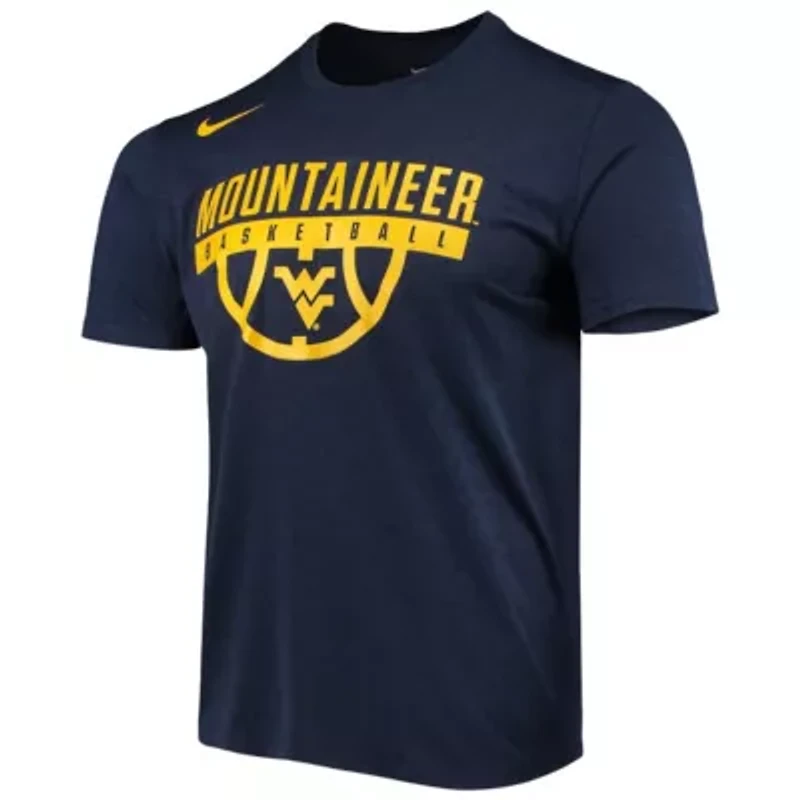 NCAA Nike West Virginia Mountaineers Basketball Drop Legend Performance T-Shirt