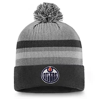 NHL Fanatics Edmonton Oilers Authentic Pro Home Ice Cuffed Knit Hat with Pom