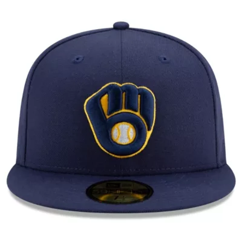 MLB Milwaukee Brewers Home Authentic Collection On-Field 59FIFTY Fitted Hat