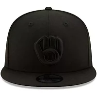 MLB Milwaukee Brewers on 9FIFTY Snapback Adjustable Hat - Black