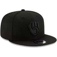 MLB Milwaukee Brewers on 9FIFTY Snapback Adjustable Hat - Black