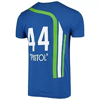 NBA Pete Maravich Atlanta Hawks Hardwood Classics Stitch Name & Number T-Shirt