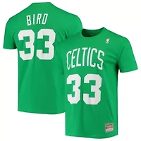 NBA Larry Bird Kelly Boston Celtics Hardwood Classics Stitch Name & Number T-Shirt