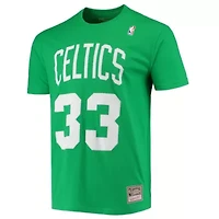 NBA Larry Bird Kelly Boston Celtics Hardwood Classics Stitch Name & Number T-Shirt