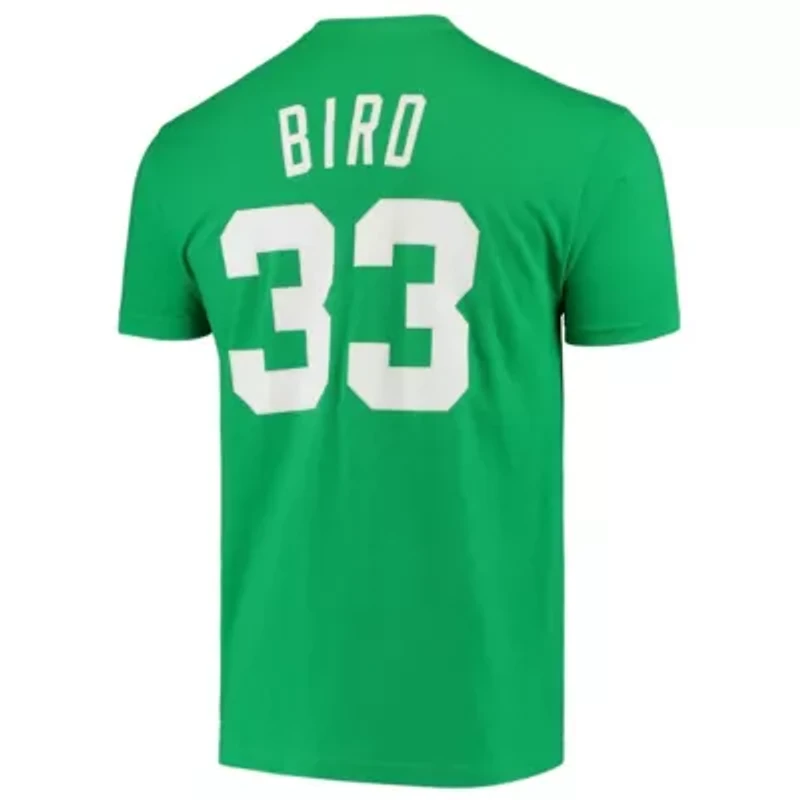 NBA Larry Bird Kelly Boston Celtics Hardwood Classics Stitch Name & Number T-Shirt