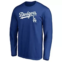 MLB Fanatics Los Angeles Dodgers Team Logo Lockup Long Sleeve T-Shirt