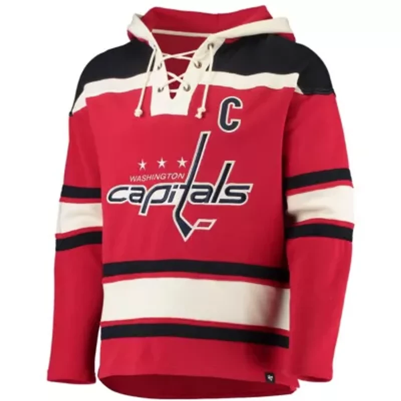 NHL Alexander Ovechkin Washington Capitals Player Name & Number Lacer Pullover Hoodie