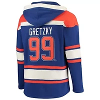 NHL Wayne Gretzky Edmonton Oilers Retired Player Name & Number Lacer Pullover Hoodie