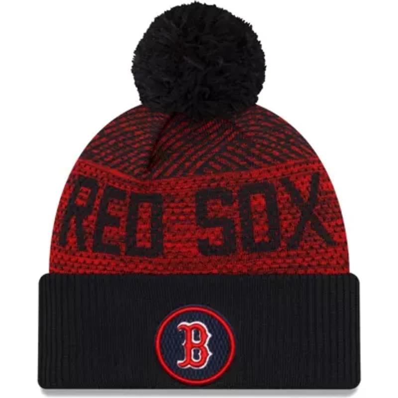 Boston Red Sox MLB Boston Sox Authentic Collection Sport Cuffed Knit Hat with Pom