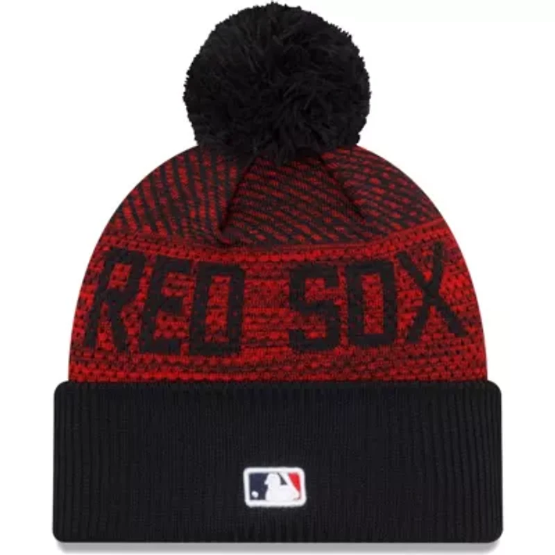 Boston Red Sox MLB Boston Sox Authentic Collection Sport Cuffed Knit Hat with Pom