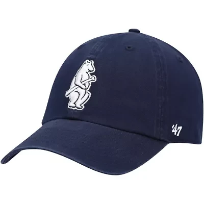 MLB Chicago Cubs Logo Cooperstown Collection Clean Up Adjustable Hat